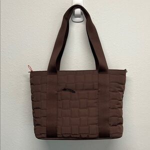 Sakroots | “Arlo” Chocolate Brown Quilted Tote Bag w/ Crossbody Strap